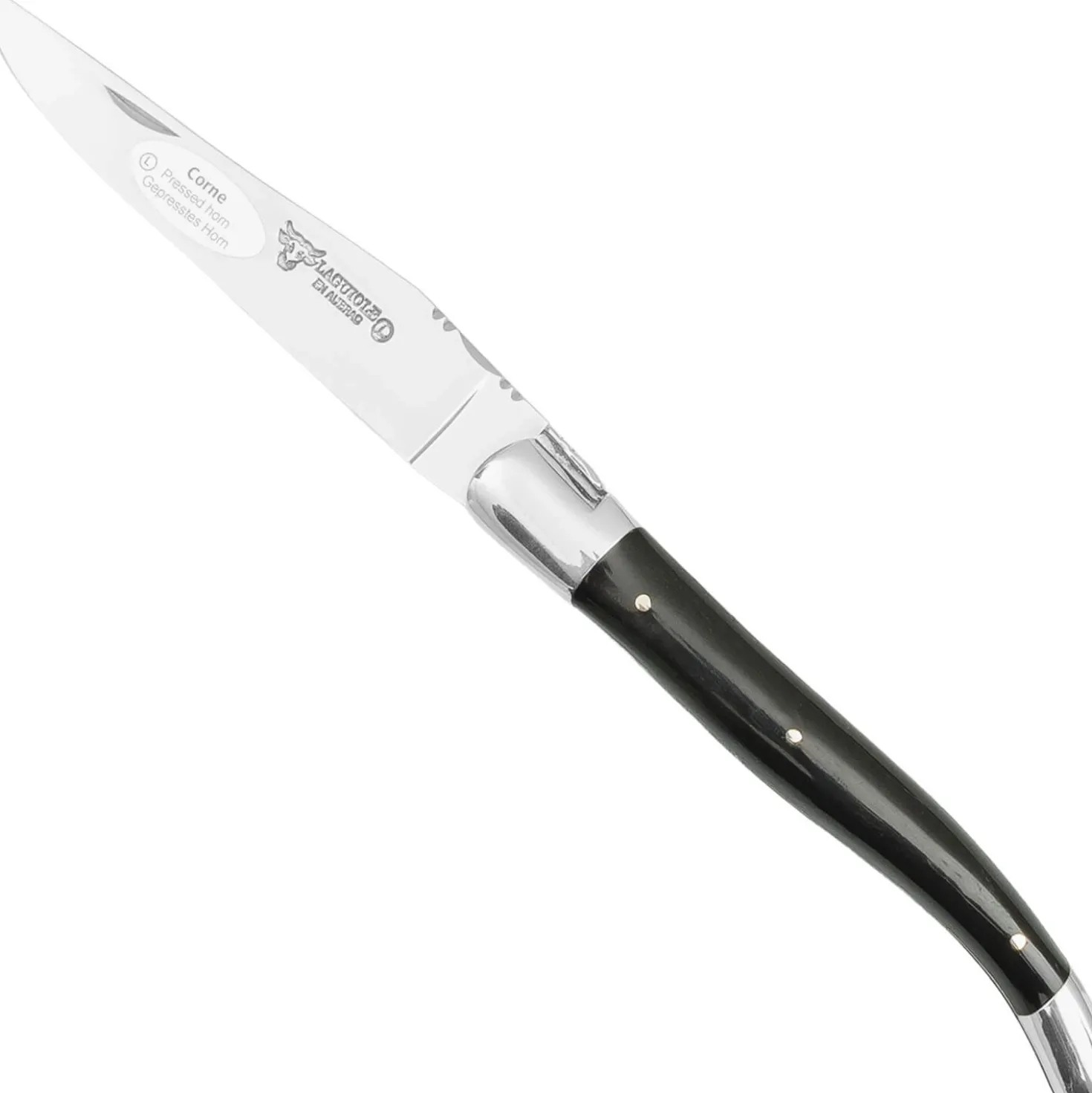 Laguiole en Aubrac Classic Zakmes Zwart Hoorn 12 cm