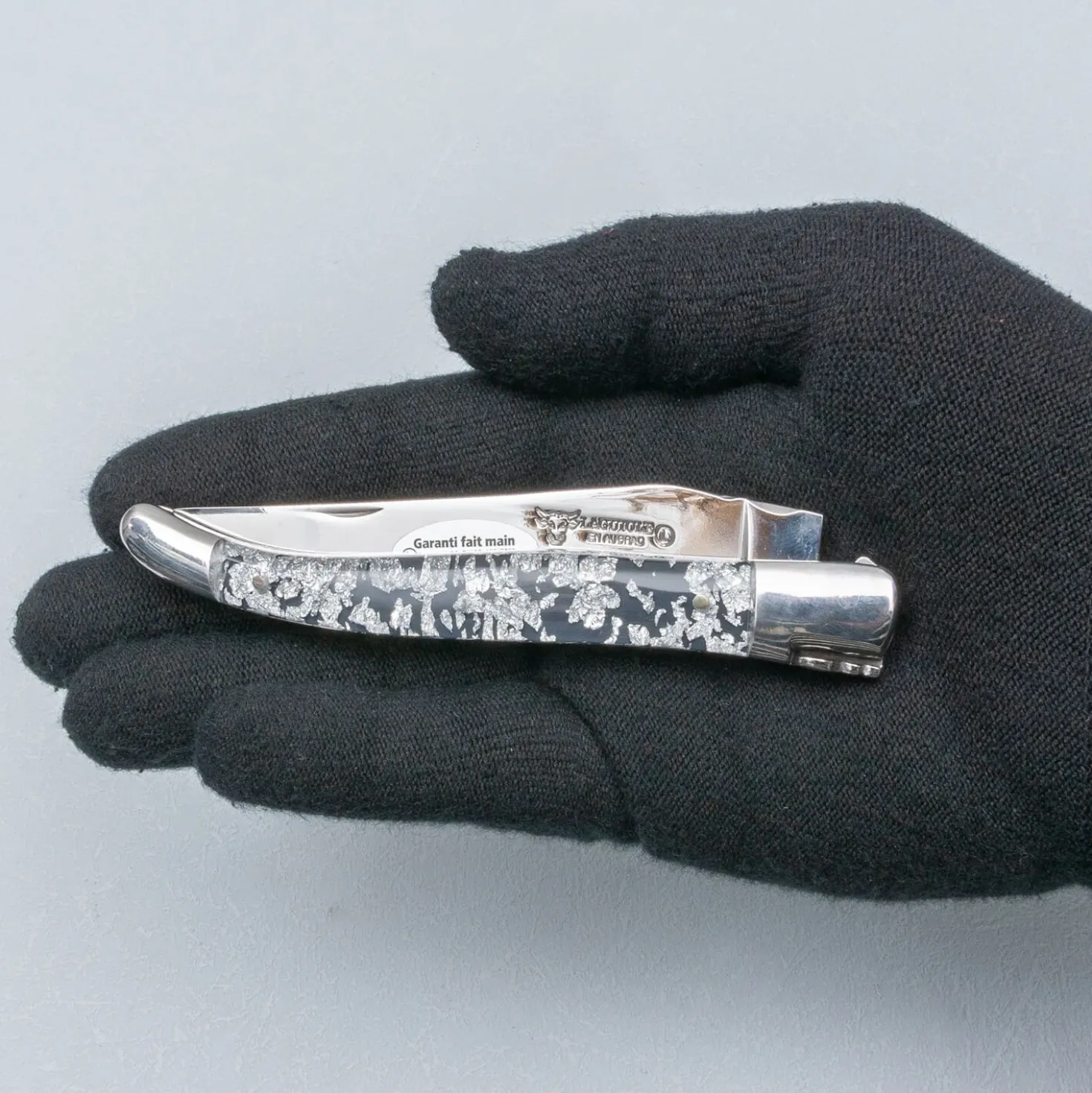 Laguiole en Aubrac Classic Zakmes Silver Glitter 12 cm