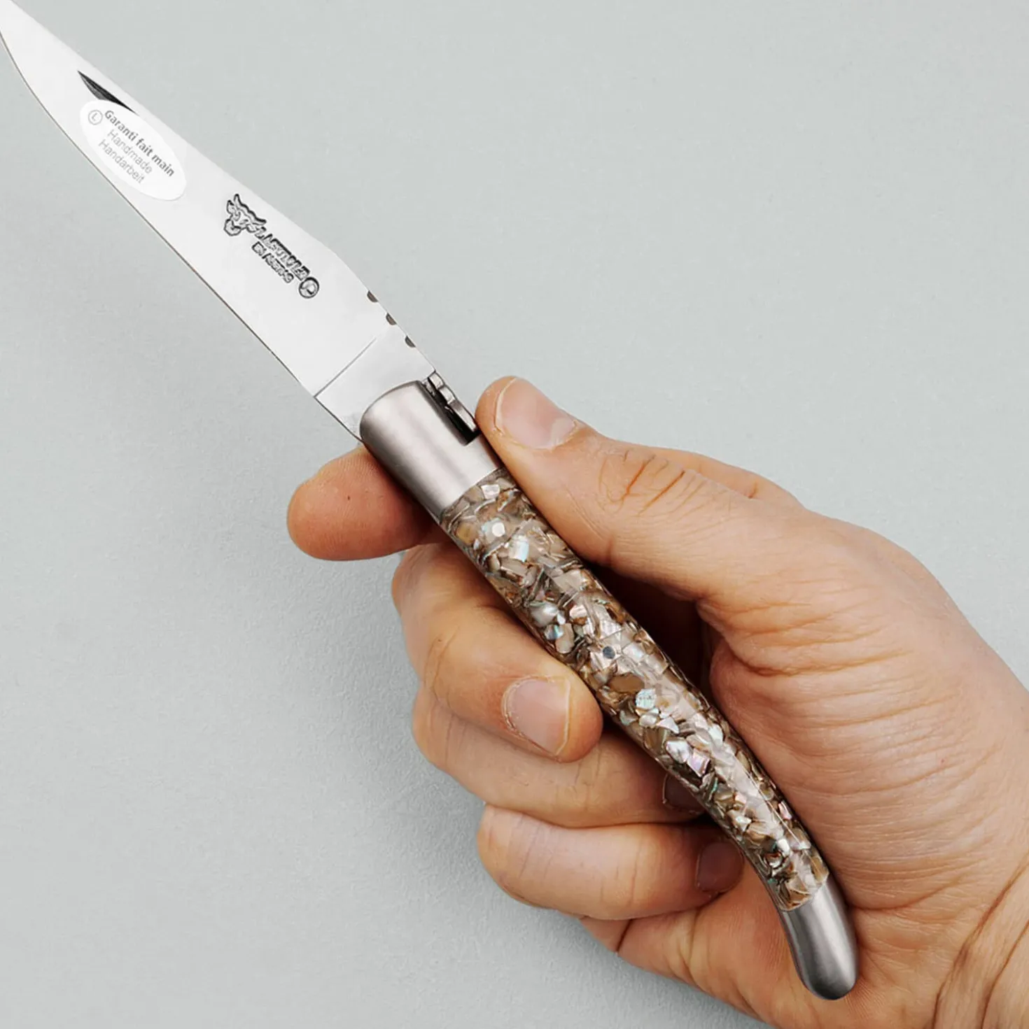 Laguiole en Aubrac Classic Zakmes Parelmoer 12 cm