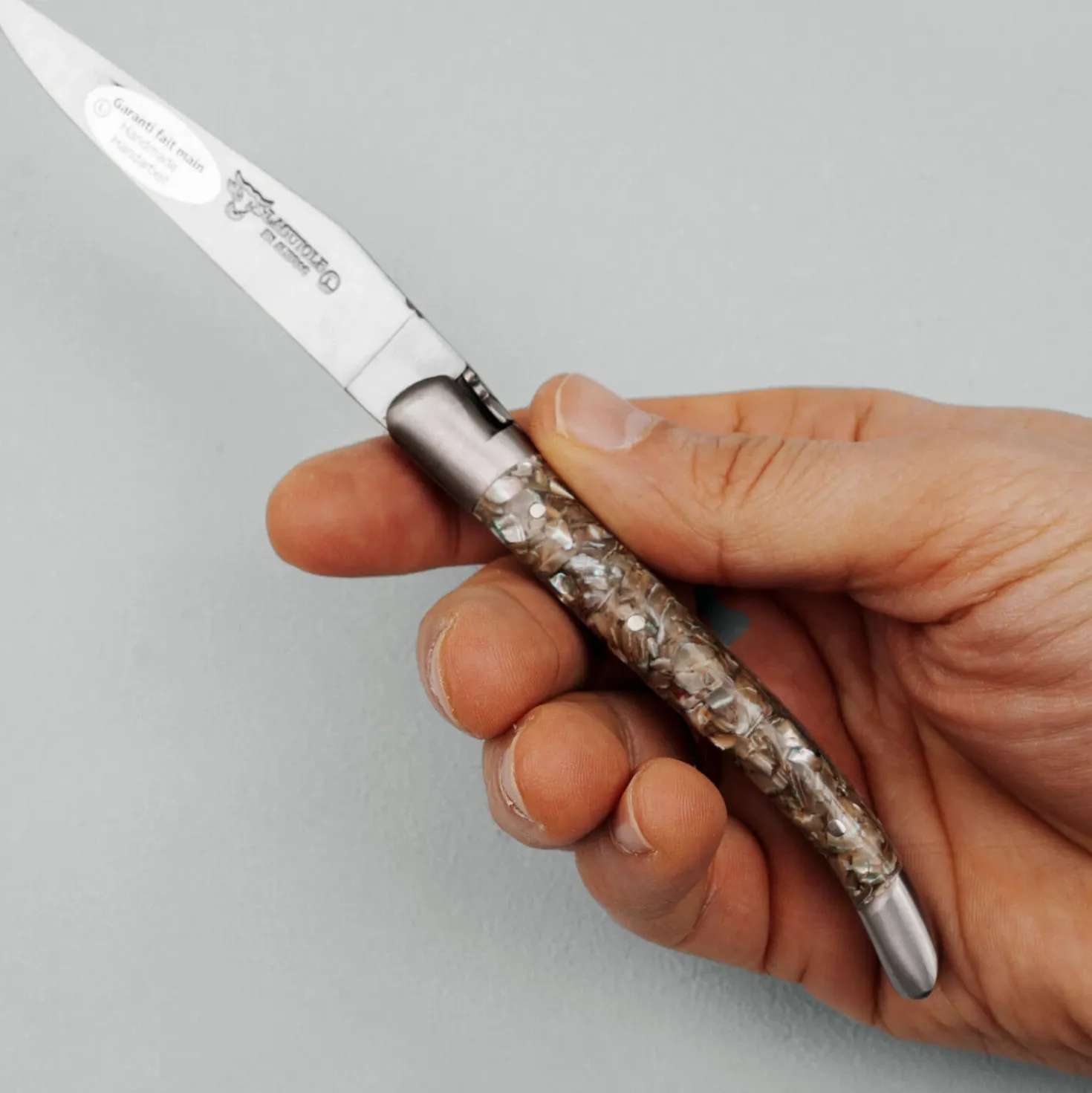 Laguiole en Aubrac Classic Zakmes Mosselschelp 10 cm