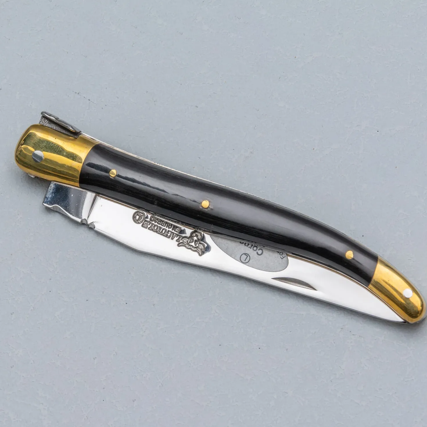 Laguiole en Aubrac Classic Zakmes Hoorn Zwart 12 cm
