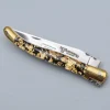 Laguiole en Aubrac Classic Zakmes Gold Glitter Brass 12 cm