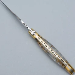 Laguiole en Aubrac Classic Zakmes Gold Glitter Brass 12 cm