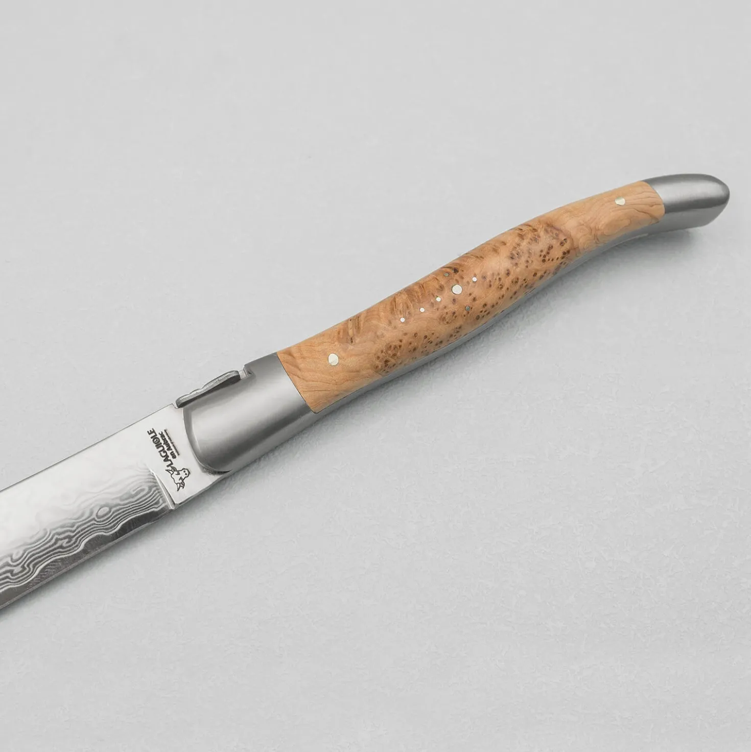 Laguiole en Aubrac Damascus Steakmes Jeneverbes 2 delig
