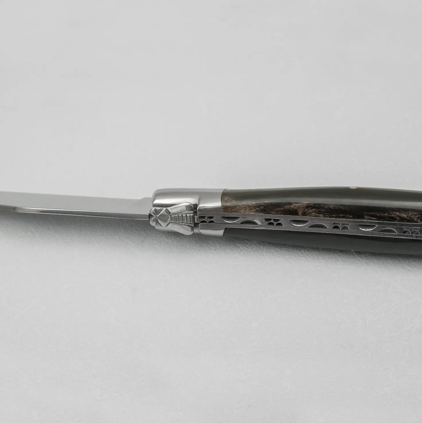 Laguiole en Aubrac Damascus Steakmes Hoorn 4 delig