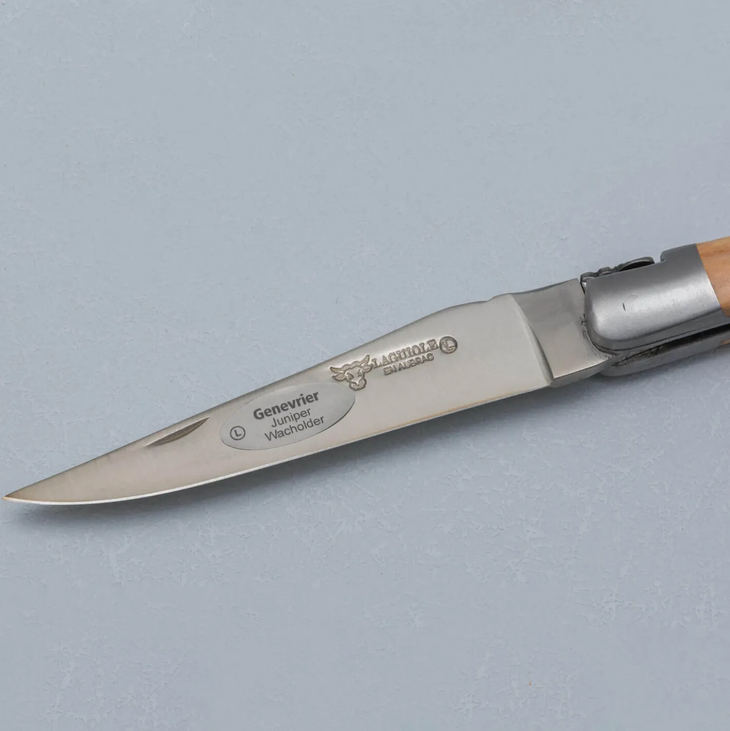 Laguiole en Aubrac Damast Zakmes Jeneverbes 12 cm