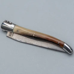 Laguiole en Aubrac Damast Zakmes Hoorn 12 cm