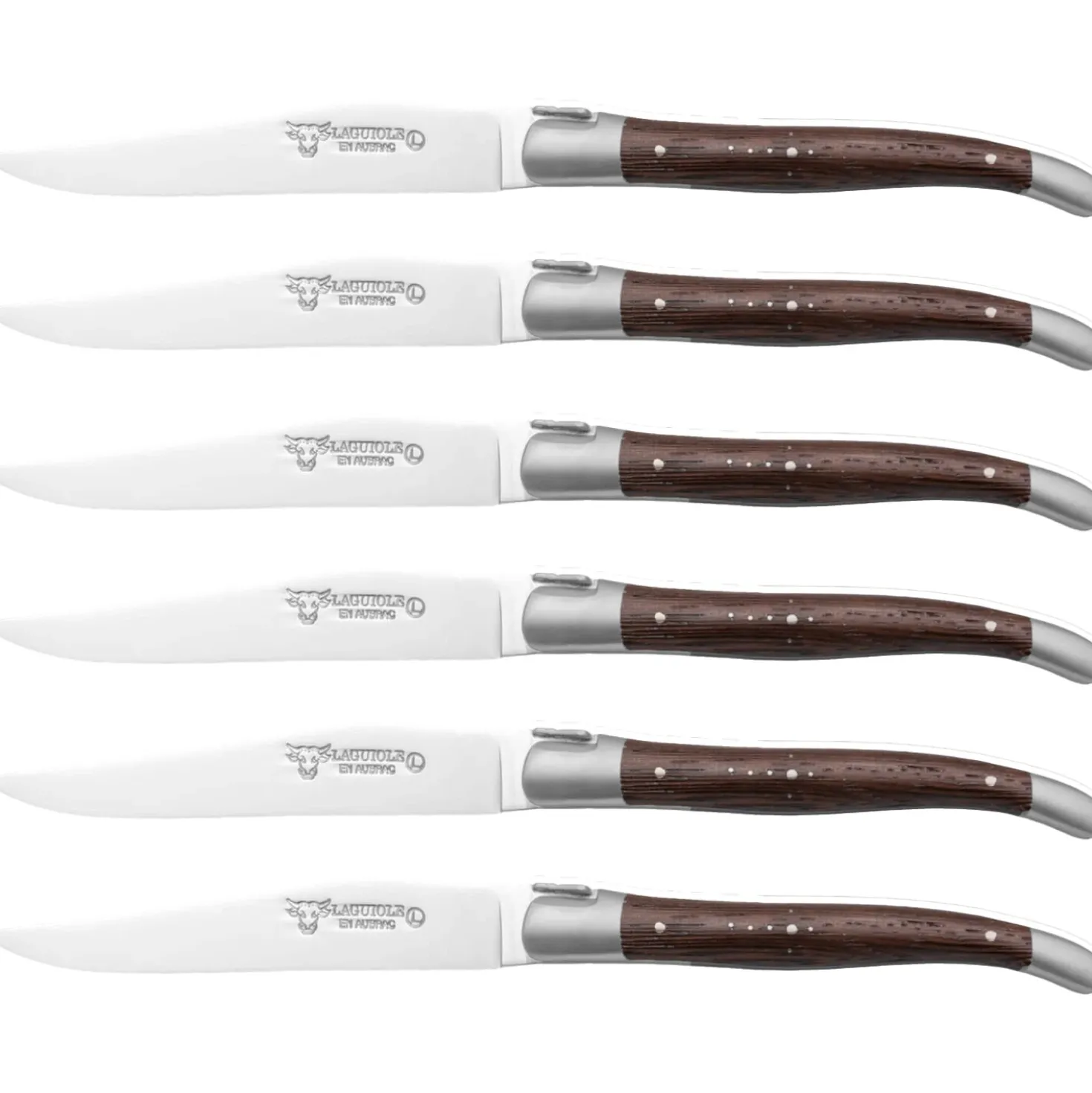 Laguiole en Aubrac Steakmessenset Wengé 6 delig