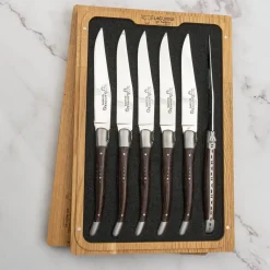 Laguiole en Aubrac Steakmessenset Wengé 6 delig