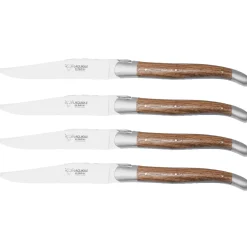 Laguiole en Aubrac Steakmessenset Walnoot 4 delig
