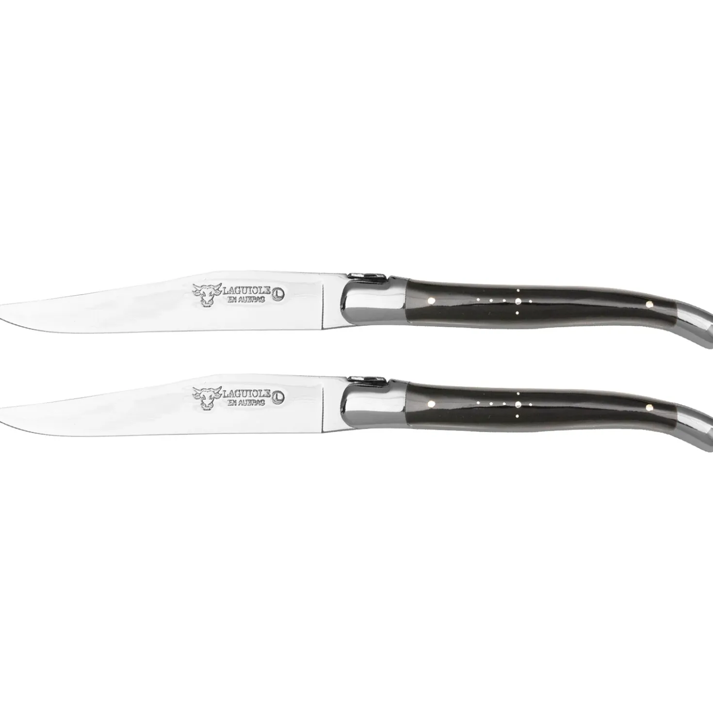 Laguiole en Aubrac Steakmessenset Buffelhoorn 2 delig