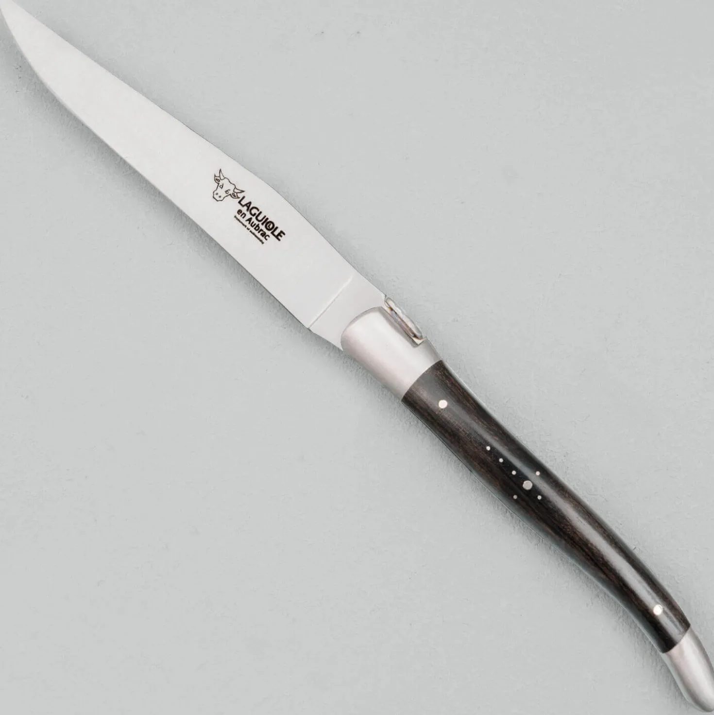 Laguiole en Aubrac Steakmessen en vorkenset Ebbenhout 4 delig
