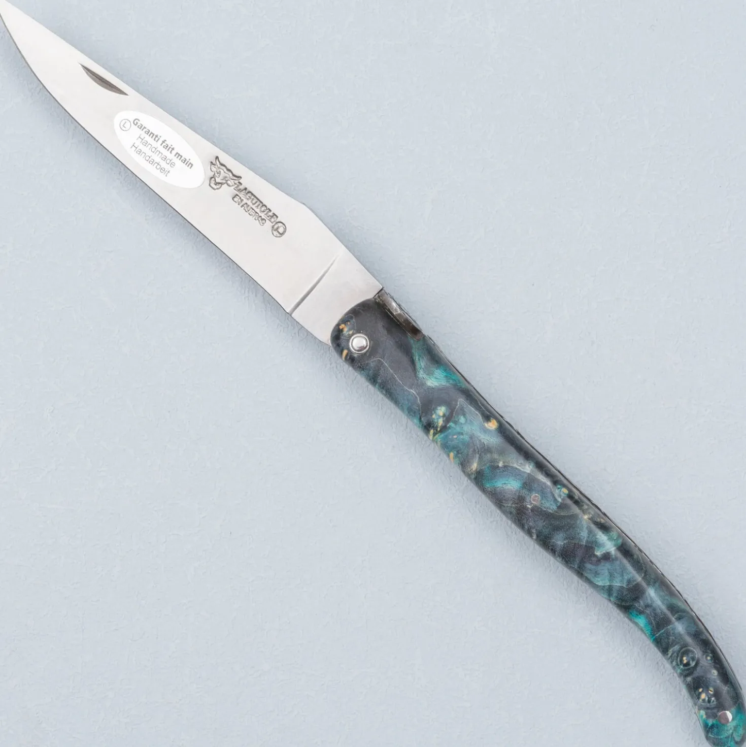 Laguiole en Aubrac Zakmes Cosmos Blue Elder Earth Bee 12 cm