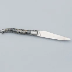 Laguiole en Aubrac Zakmes Double Plated Black Lava Stone 12 cm