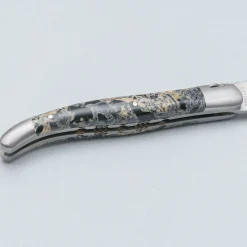 Laguiole en Aubrac Zakmes Double Plated Black Lava Stone 12 cm