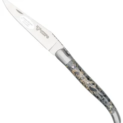 Laguiole en Aubrac Zakmes Double Plated Black Lava Stone 12 cm