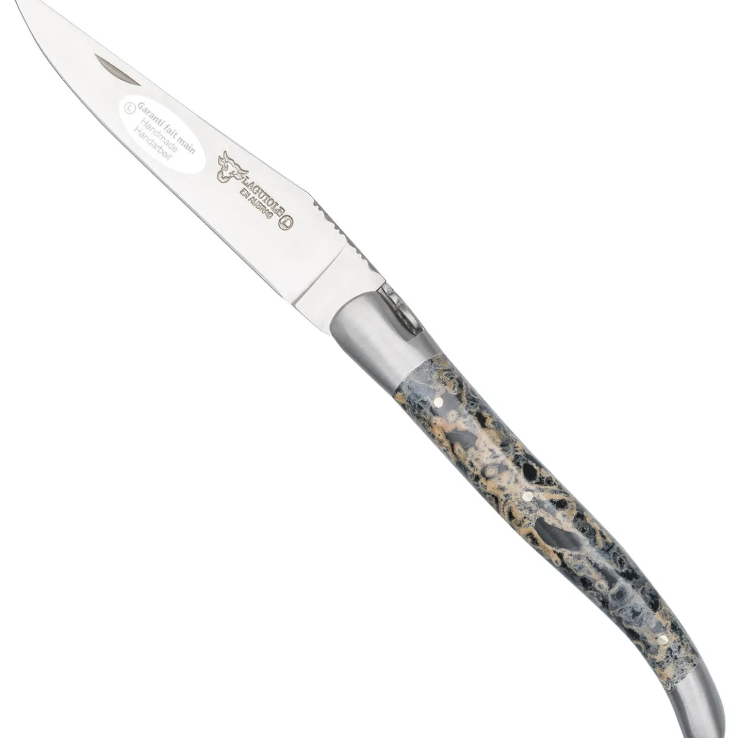 Laguiole en Aubrac Zakmes Double Plated Black Lava Stone 12 cm