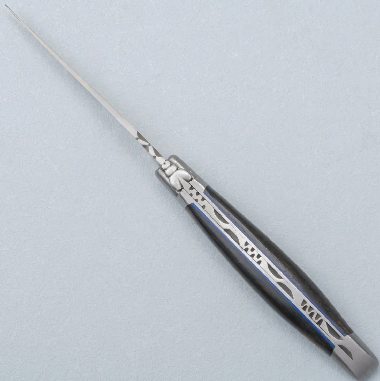 Laguiole en Aubrac Zakmes Ebony Mosaic Blue 12 cm