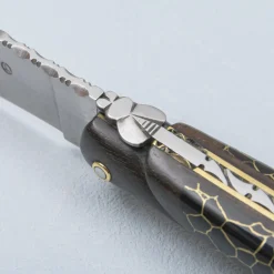 Laguiole en Aubrac Zakmes Ebony Onyx Inlay Deluxe 12 cm