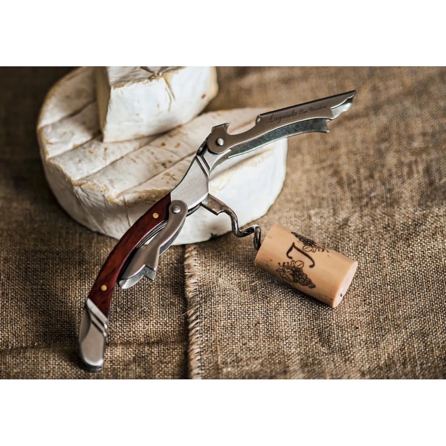 Laguiole Kelnersmes Style de Vie Rozenhout