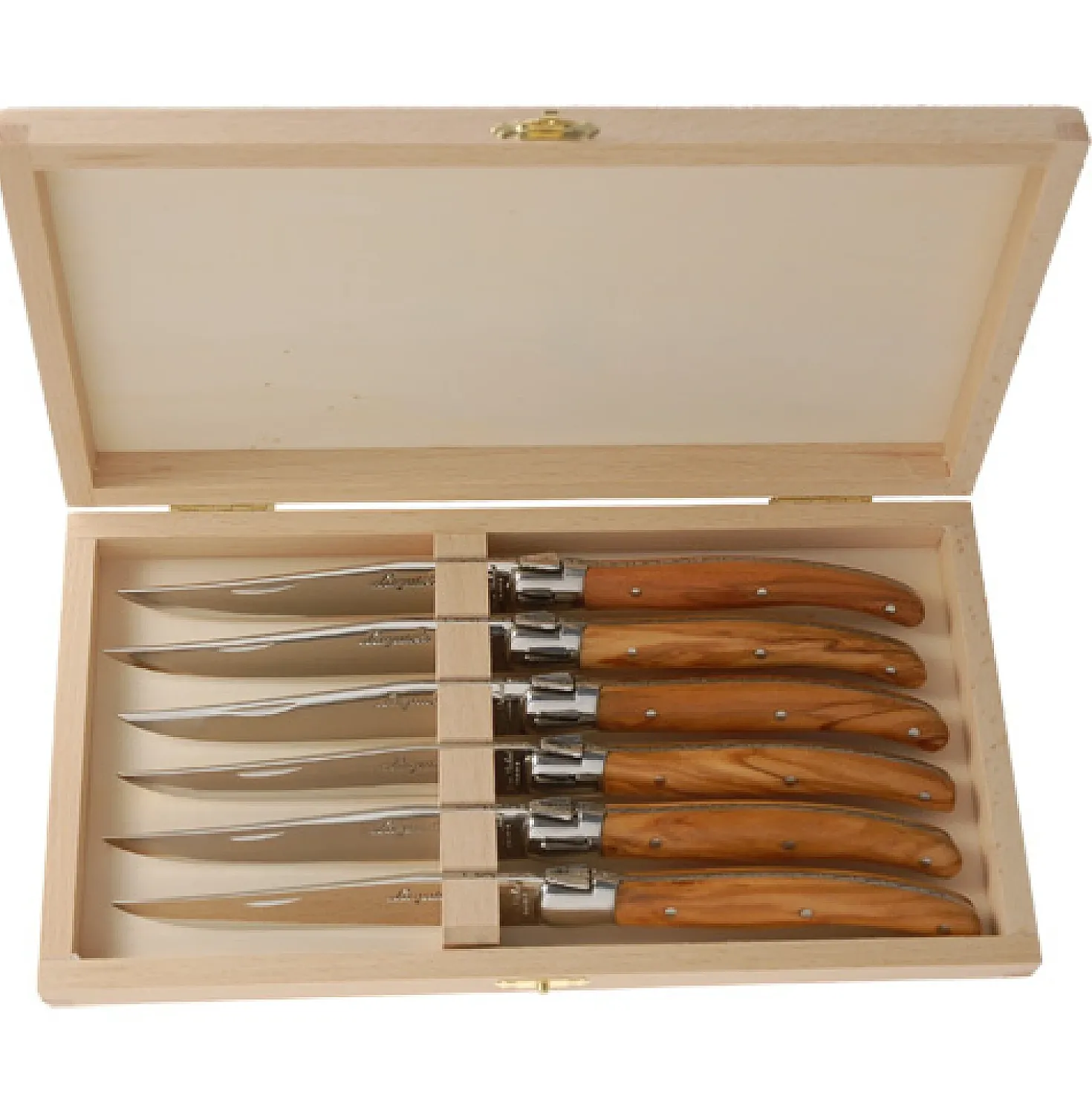 Laguiole Steakmessen Jean Dubost Olijfhout