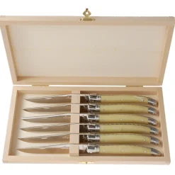 Laguiole Steakmessen Jean Dubost Ivoor