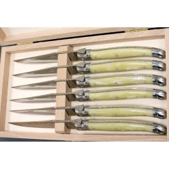 Laguiole Steakmessen Jean Dubost Ivoor