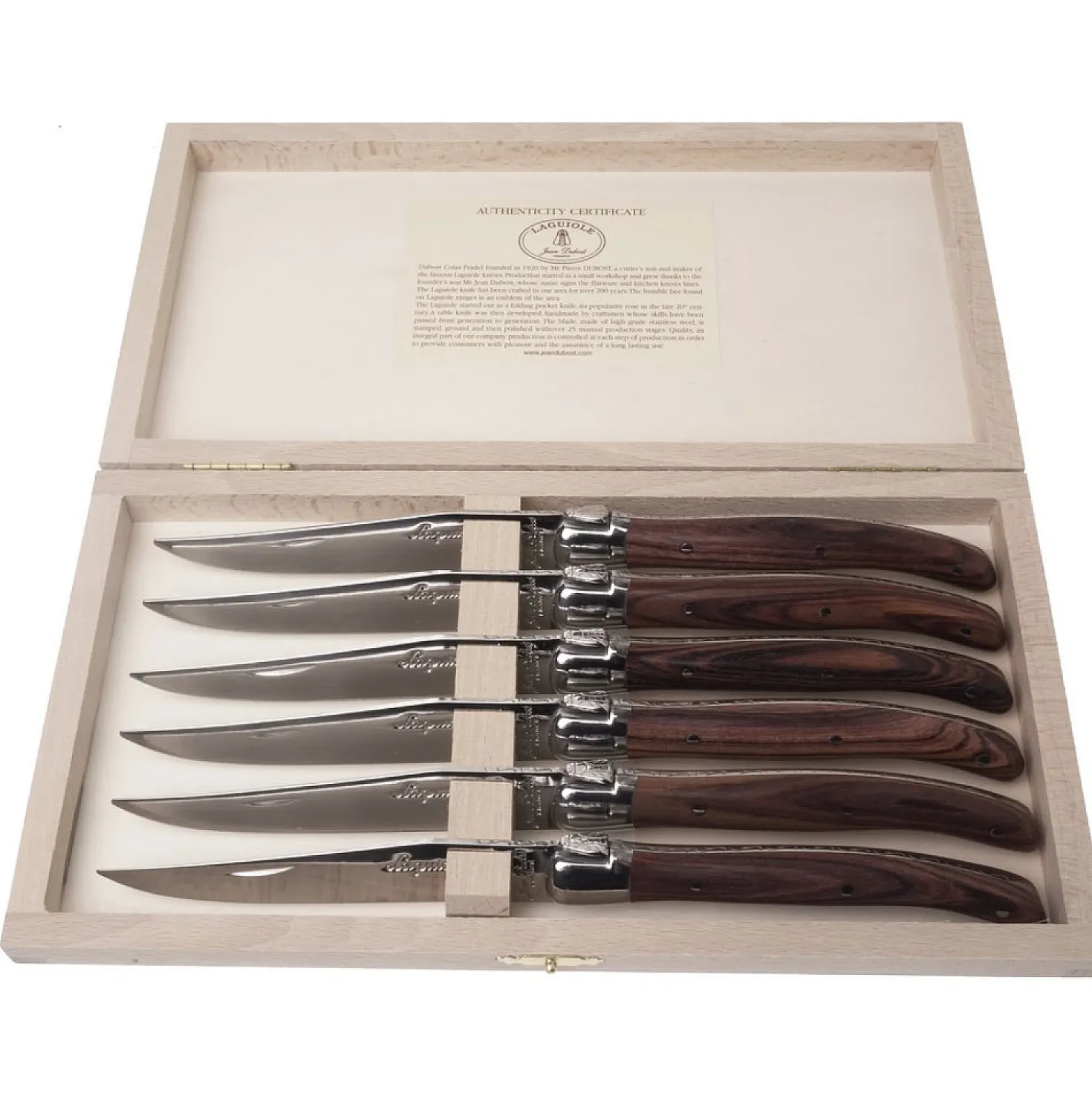 Laguiole Steakmessen Jean Dubost Rozenhout