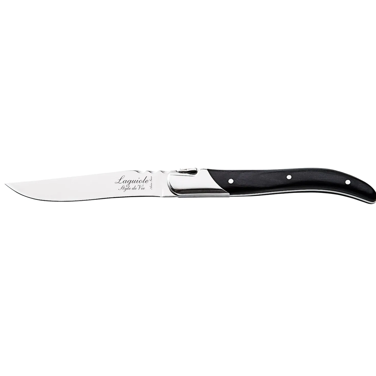 Laguiole Style De Vie Luxury Line Steakmessen & Vorkenset Ebbenhout