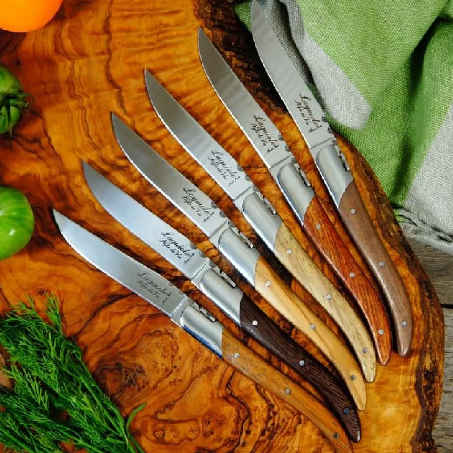 Laguiole Style de Vie Luxury Line Steakmessen Gemengd Hout (6 stuks)