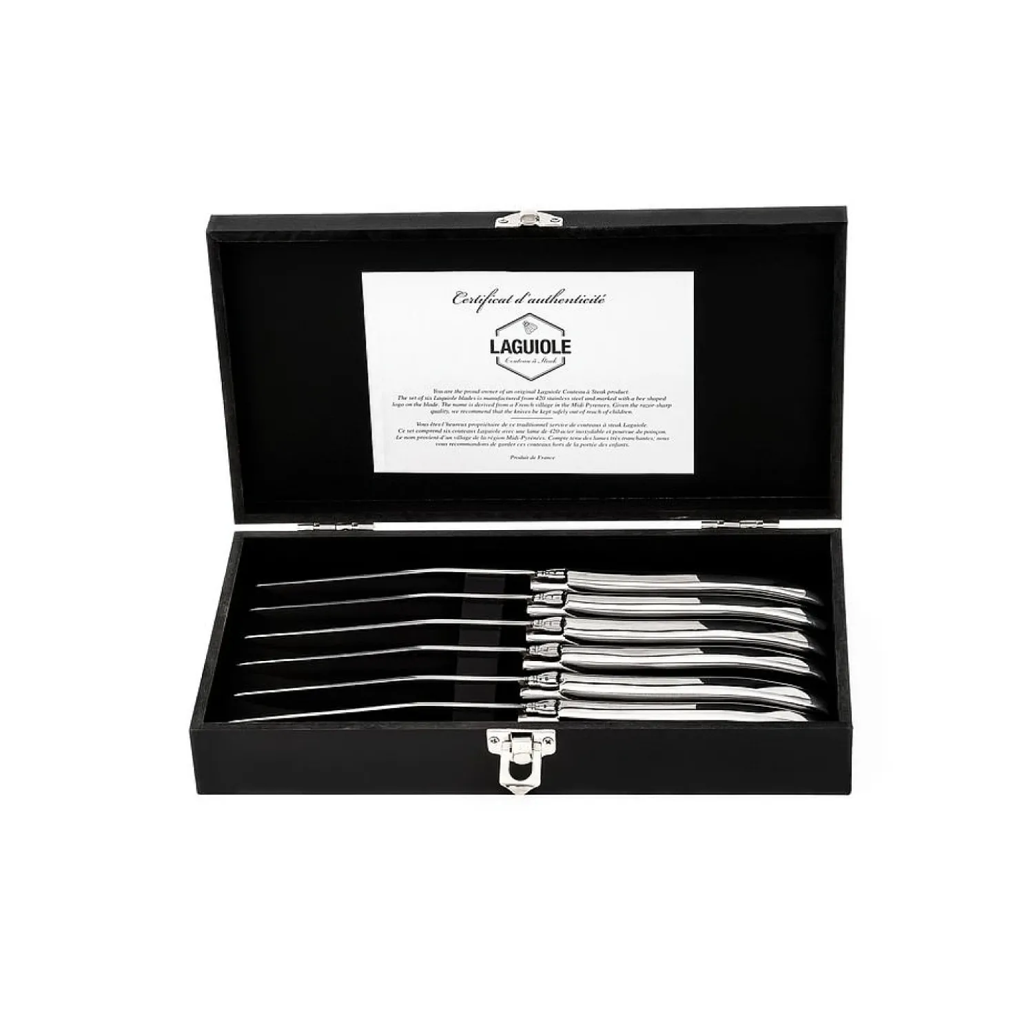 Laguiole Style de Vie Steakmessen Luxury Line RVS