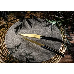 Laguiole Style de Vie Steakmessen Prestige Line Gold Stonewash