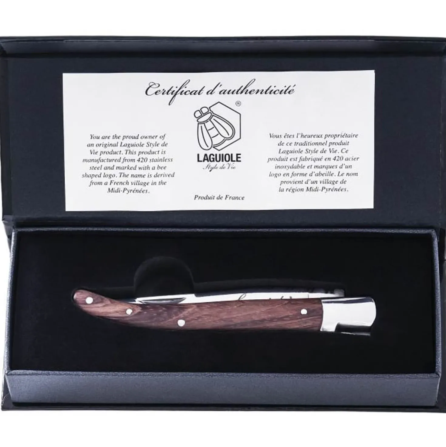 Laguiole Style de Vie Zakmes met Rozenhout