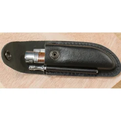 Laguiole Style de Vie Zakmes Rozenhout met Leren Hoesje en Aanzetstaal