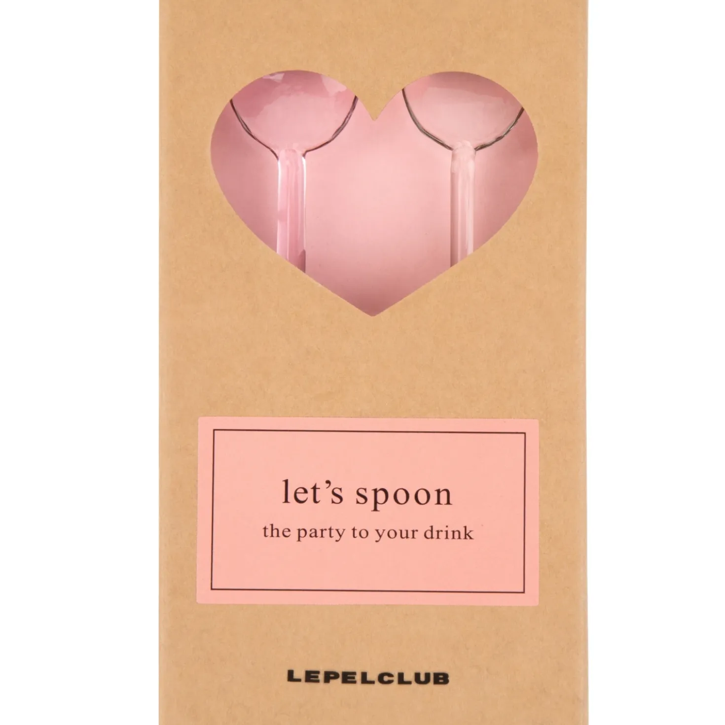 Lepelclub Glazen Hart Lepeltjes (2 stuks)