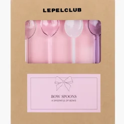 Lepelclub Glazen Hart Strikjes (4 stuks)