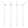 Lepelclub Glazen Rietjes Met Strik (4 stuks)