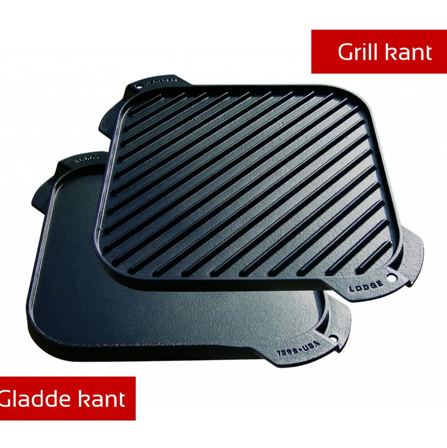 Lodge Pro Dubbelzijdige Grillplaat Vierkant