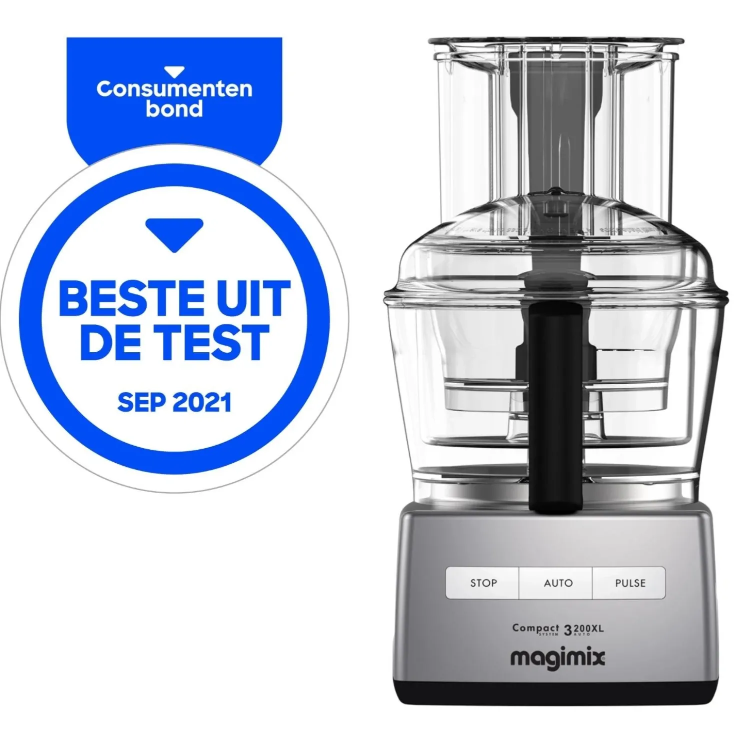 Magimix 3200 XL Compact Foodprocessor Mat Chroom