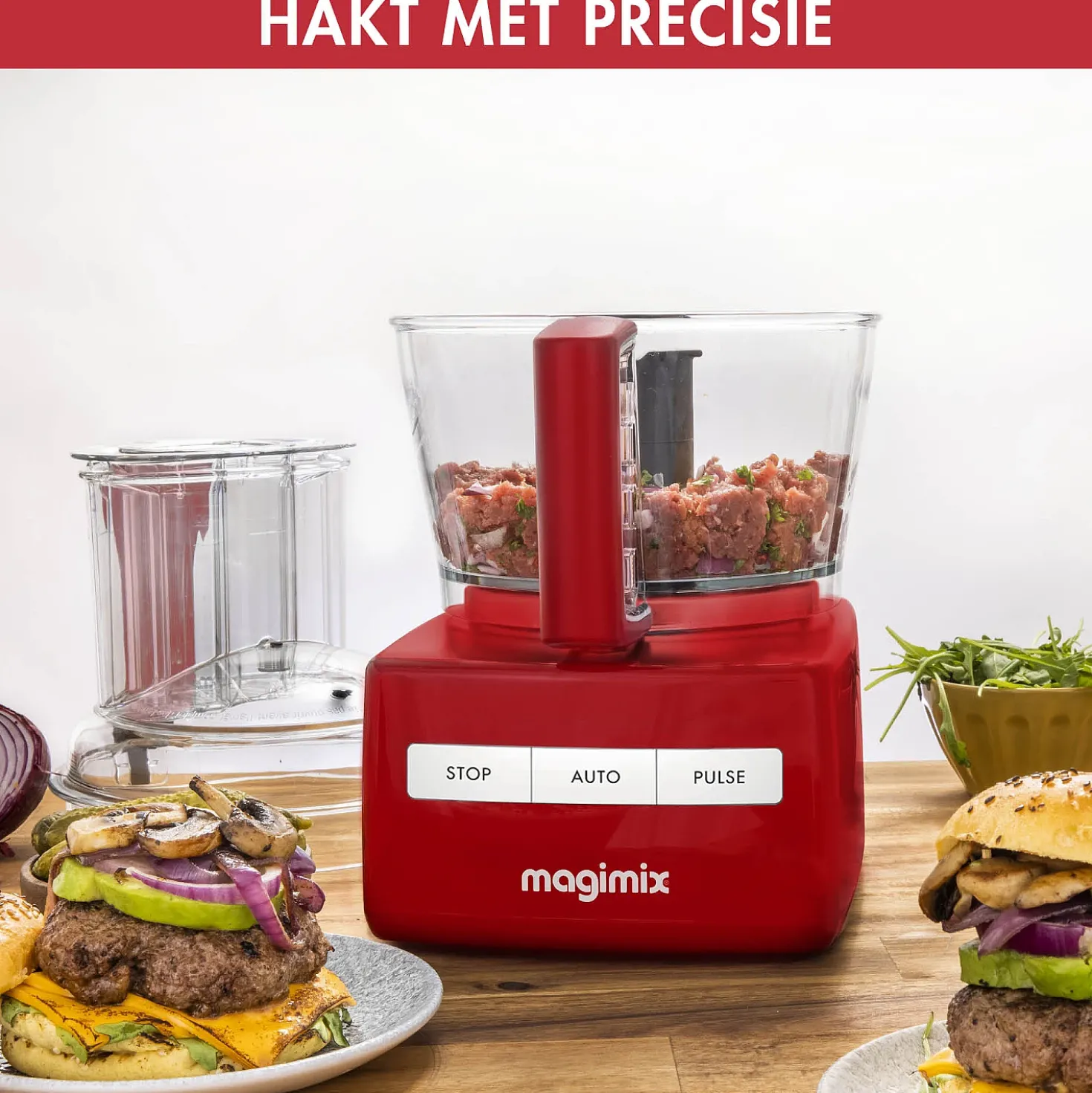 Magimix 3200 XL Compact Foodprocessor Rood