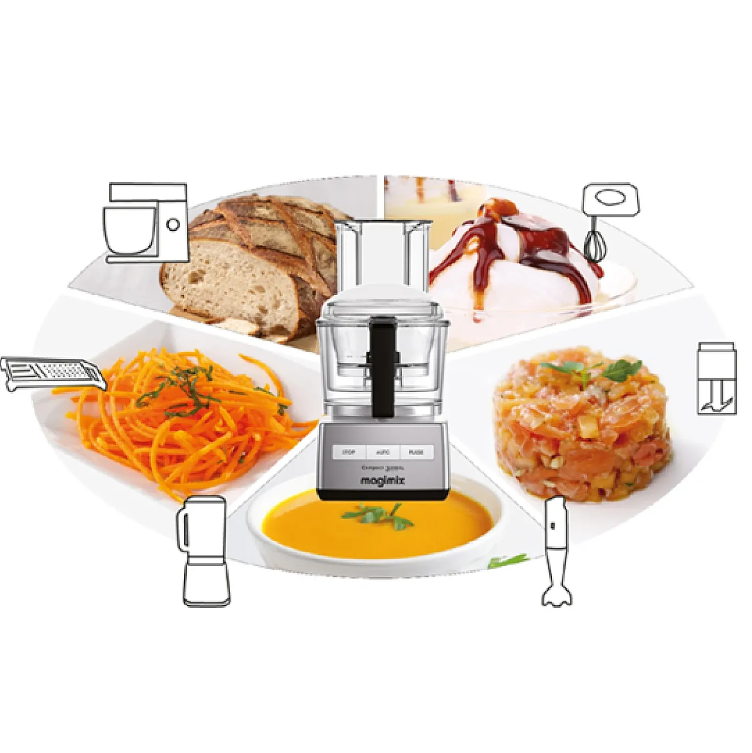 Magimix 5200 XL Premium Foodprocessor Rood