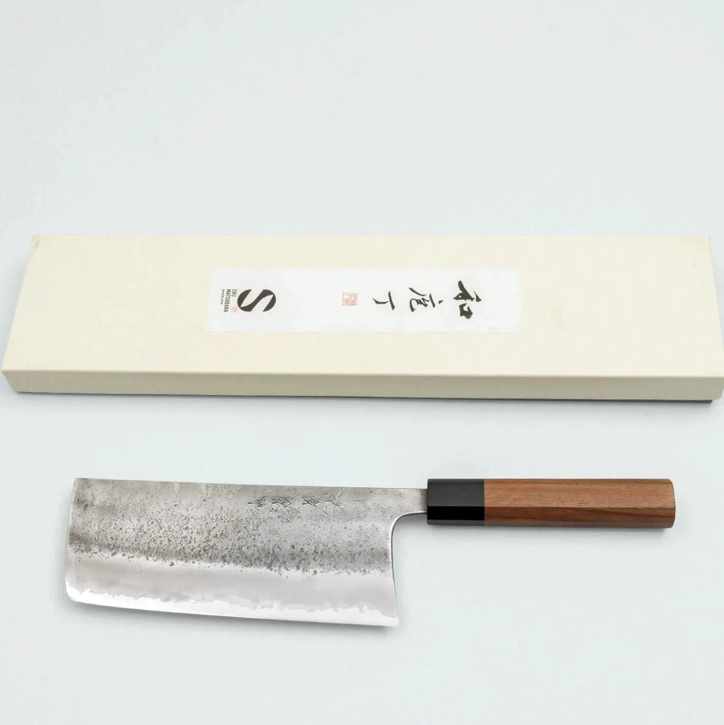Matsubara Aogami #2 Nashiji Tall Nakiri 18 cm