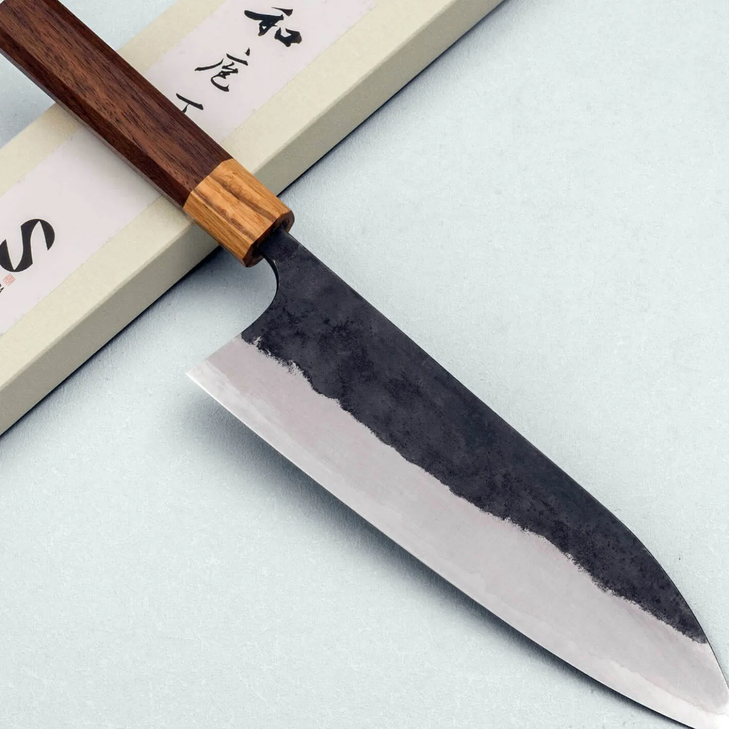 Matsubara Shirogami #1 Kurouchi Stainless Clad Gyuto 21 cm