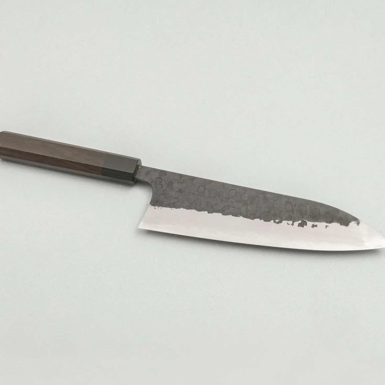 Matsubara Shirogami #1 Kurouchi Tsuchime Stainless Clad Gyuto 21 cm