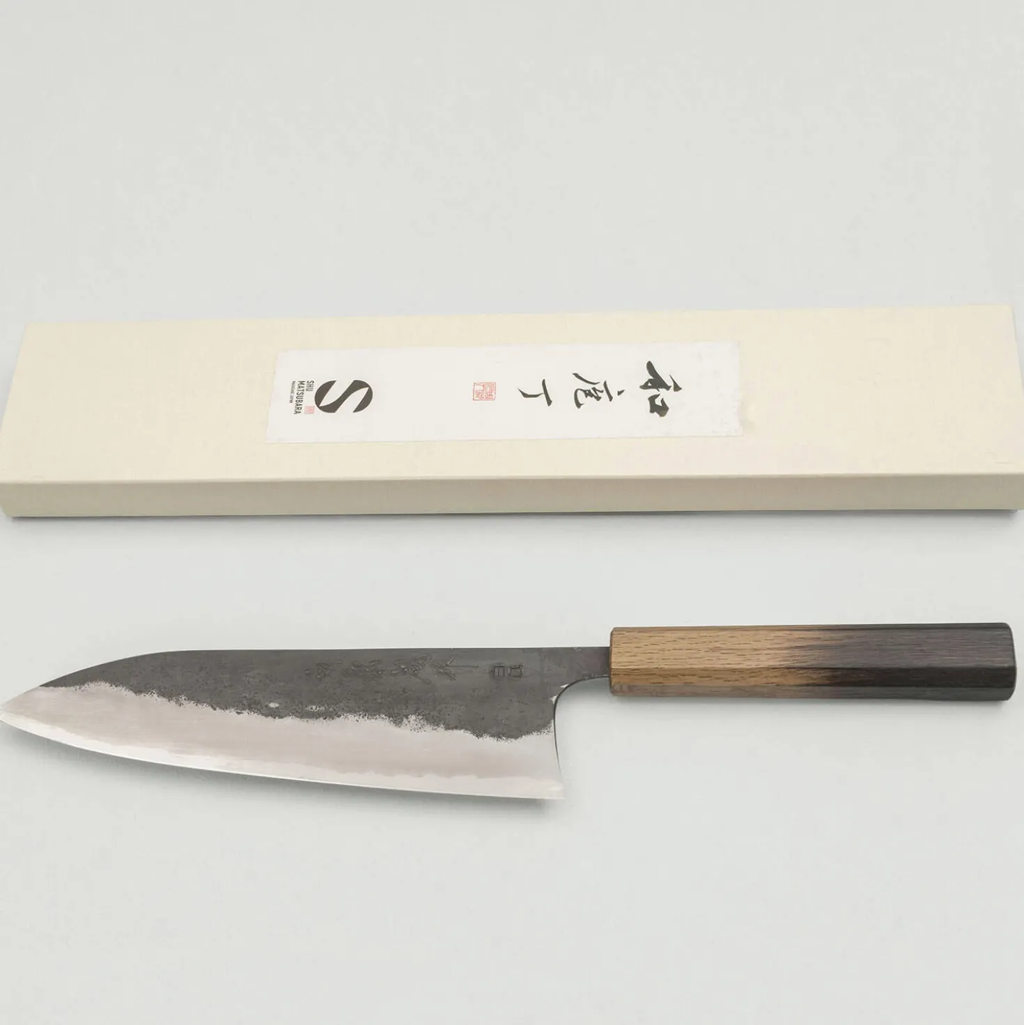 Matsubara Shirogami #1 Kurouchi Stainless Clad Gyuto 21 cm