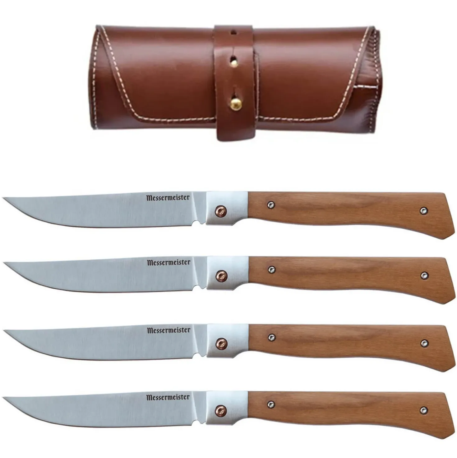 Messermeister Vouwbare Steakmessen met Foudraal (set van 4)