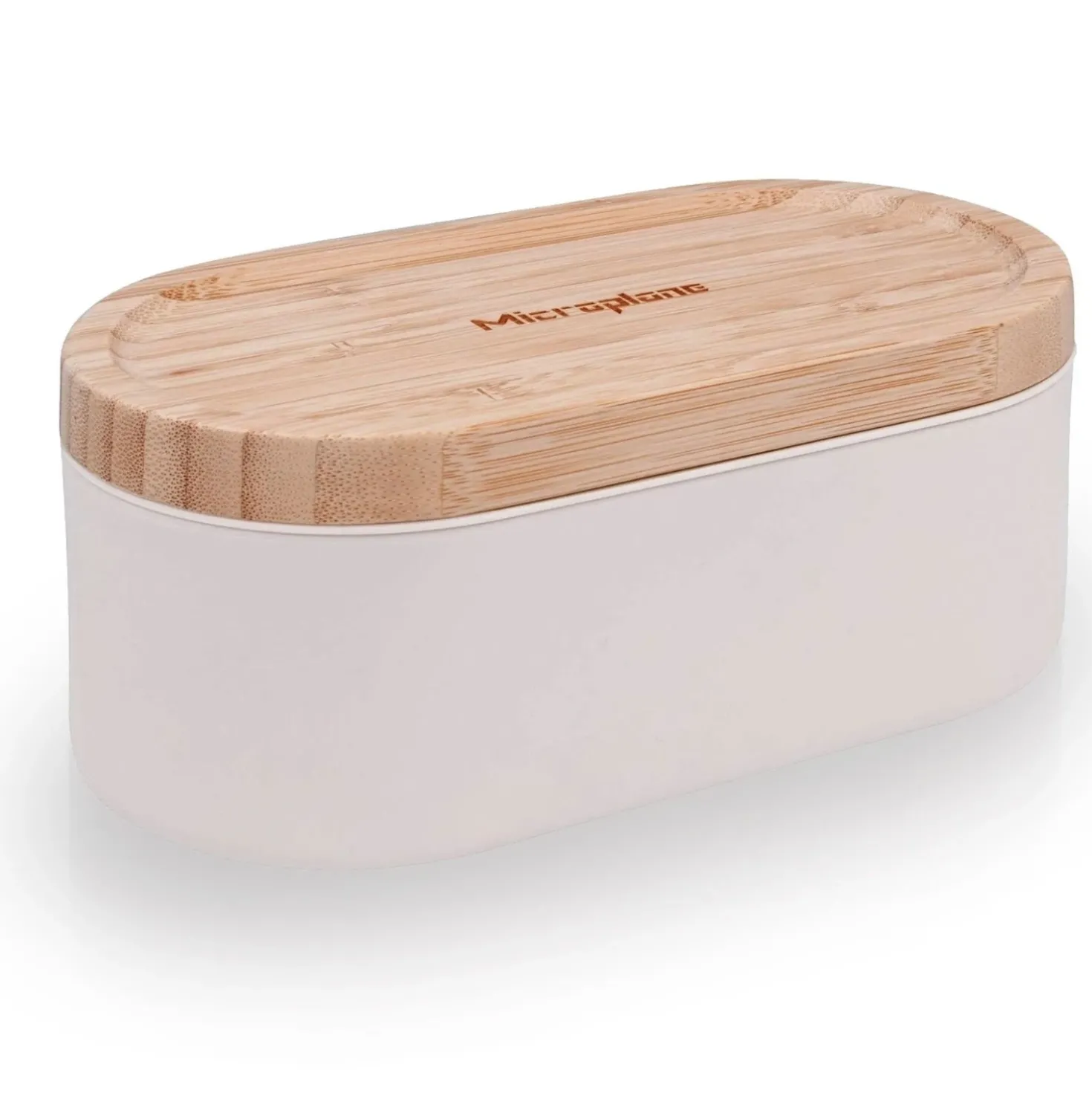 Microplane Container Rasp Cashmere/Bamboe