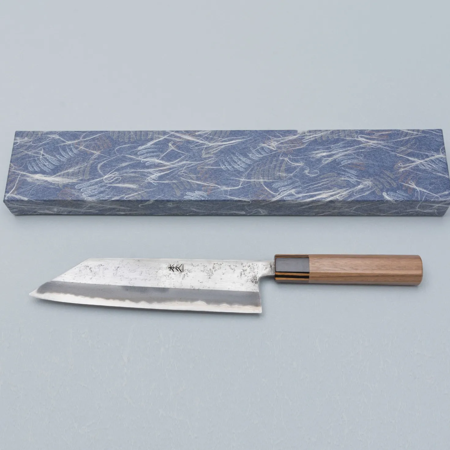 Motokyuuichi Aogami Super Nashiji Striped Bunka 21 cm