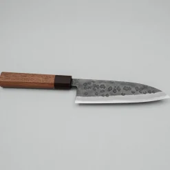 Motokyuuichi Shirogami #2 Kurouchi Tsuchime Santoku 16.5 cm