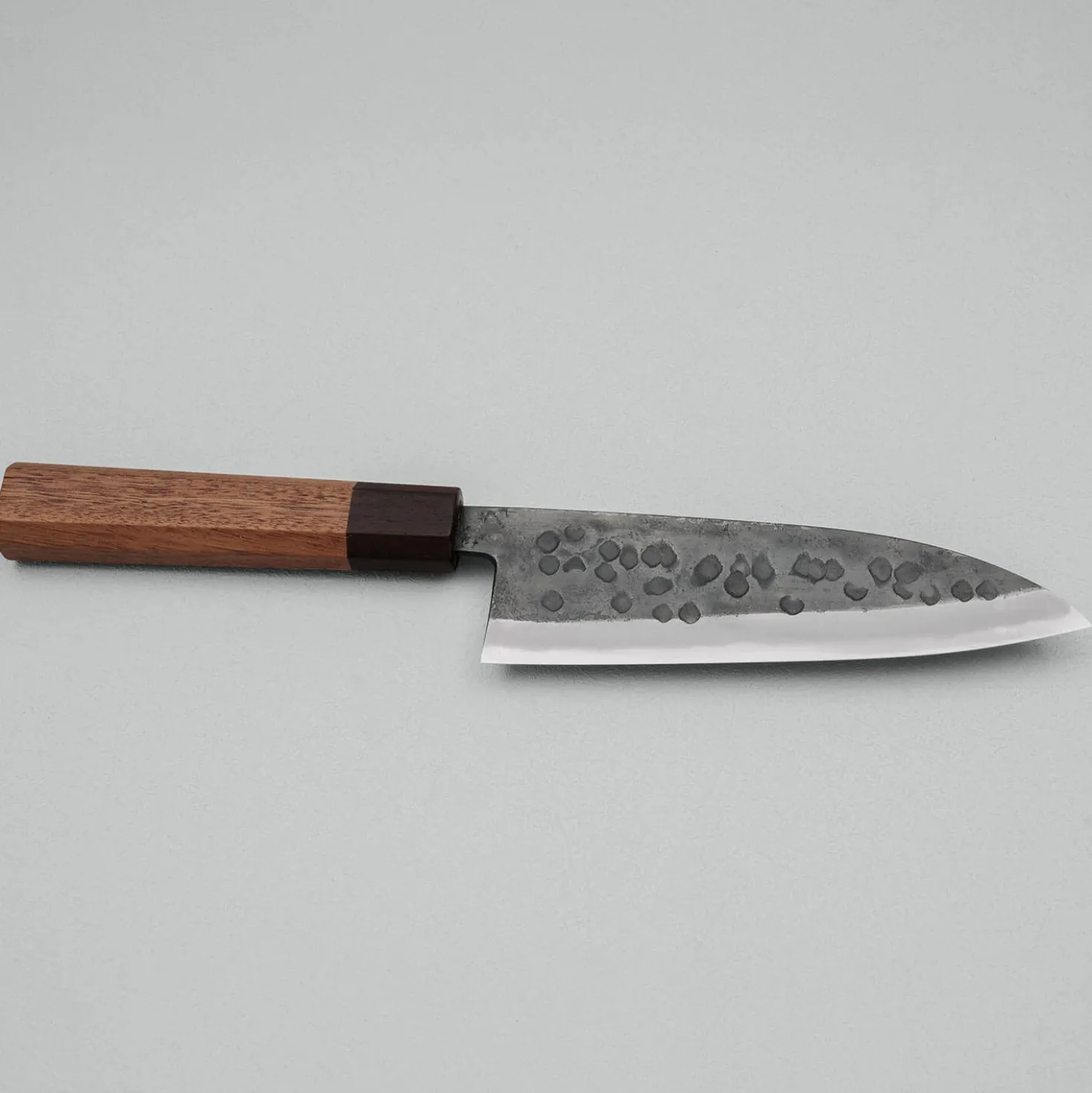 Motokyuuichi Shirogami #2 Kurouchi Tsuchime Santoku 16.5 cm